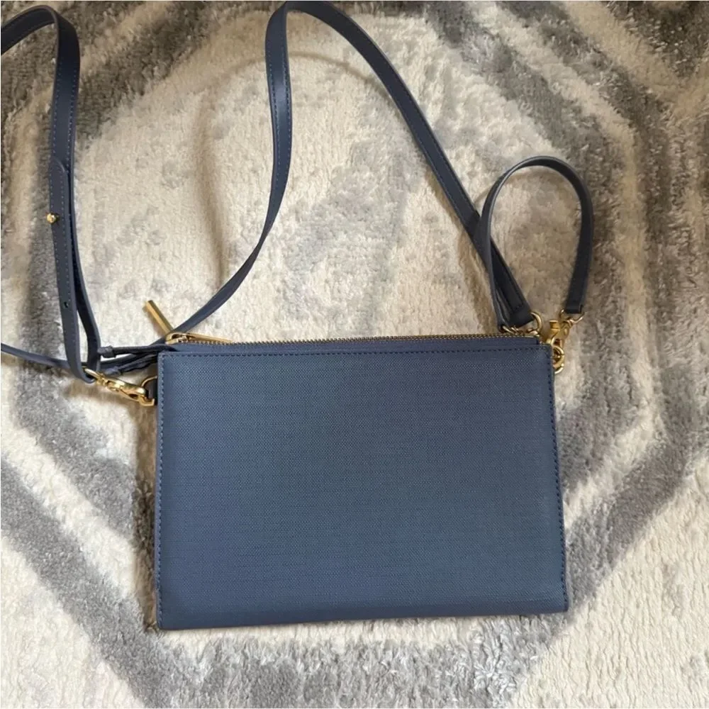 Dagne Dover Essentials Clutch Wallet Shoulder Bag in Ash Blue NWOT